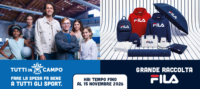 Banner Tutti in campo e grande raccolta Fila 2026